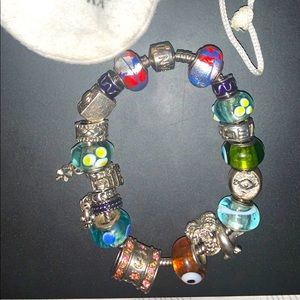 7.5 inch silver Pandora bracelet